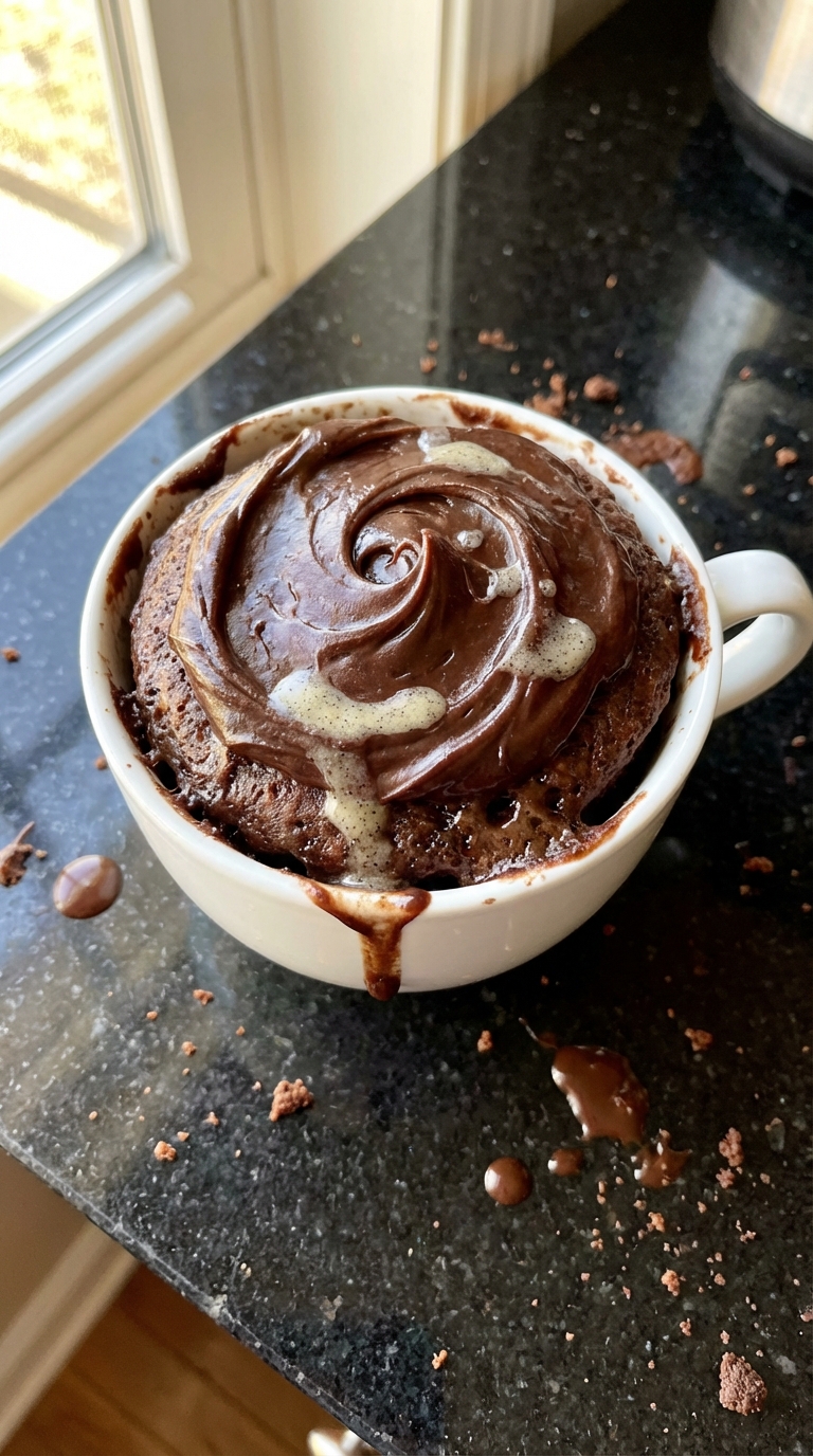 Chocolate Vanilla Mug Cake