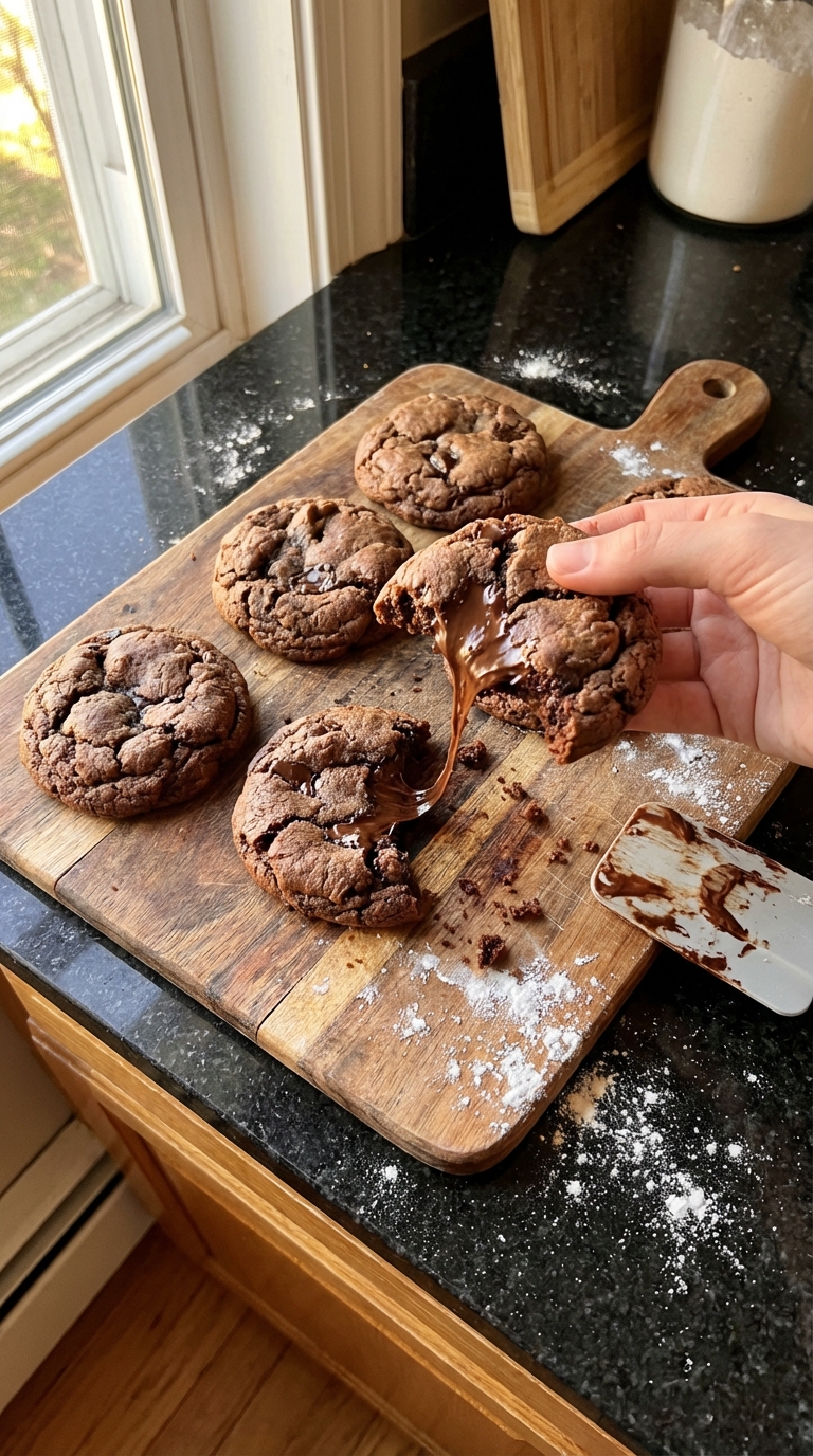 Brownie Batter Sourdough Cookies