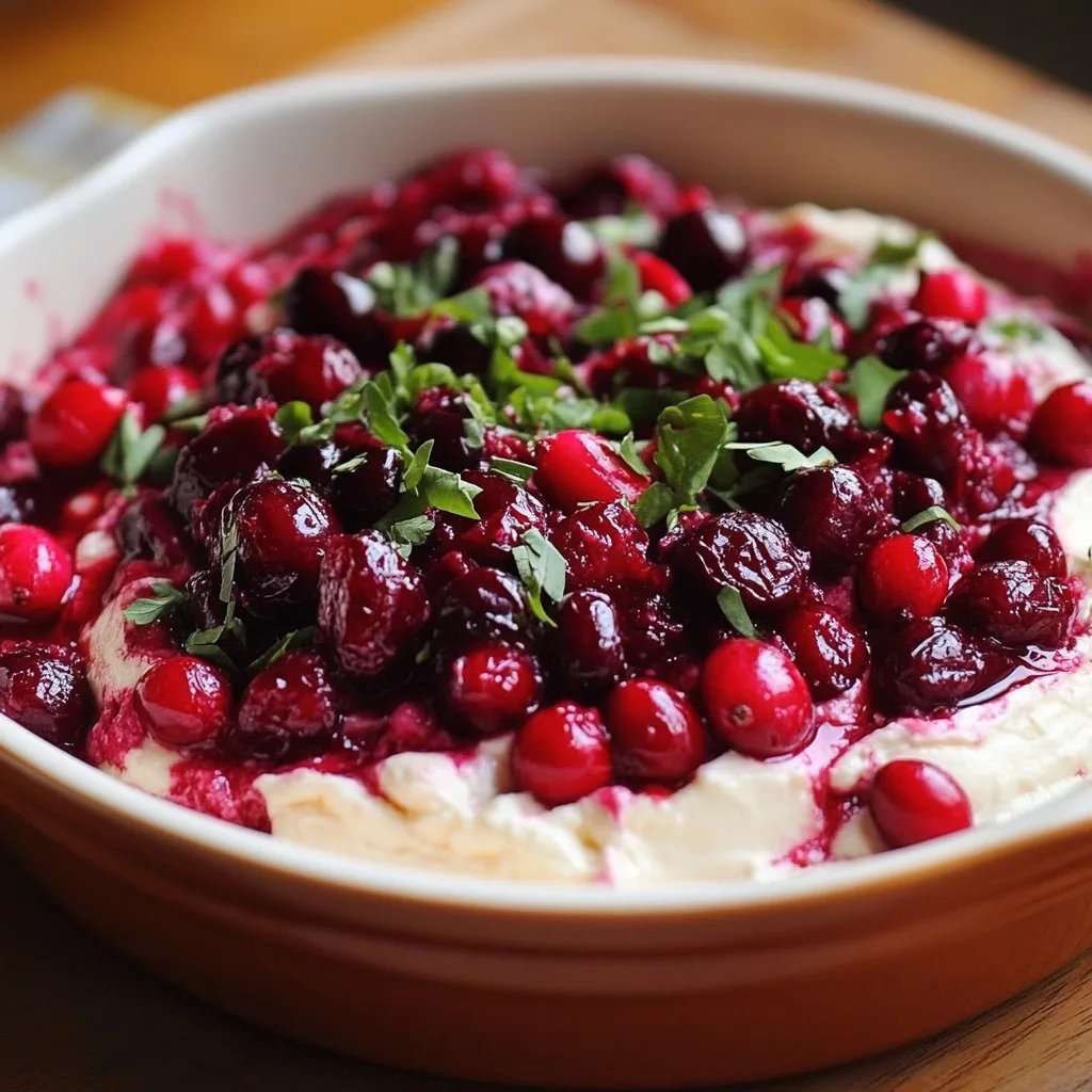 Spicy Cranberry Jalapeño Cream Cheese Dip