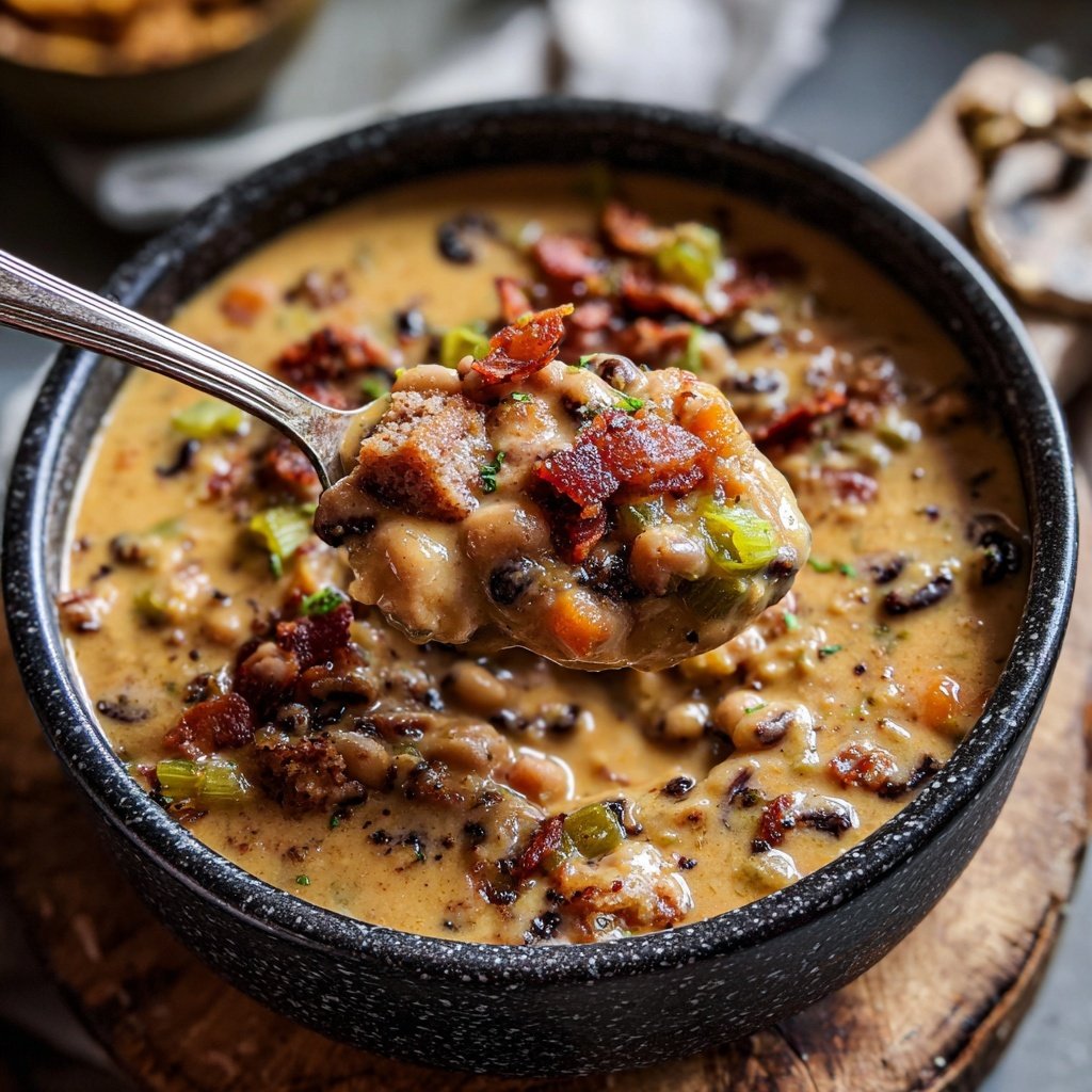 Black-Eyed Peas with Bacon Sausage