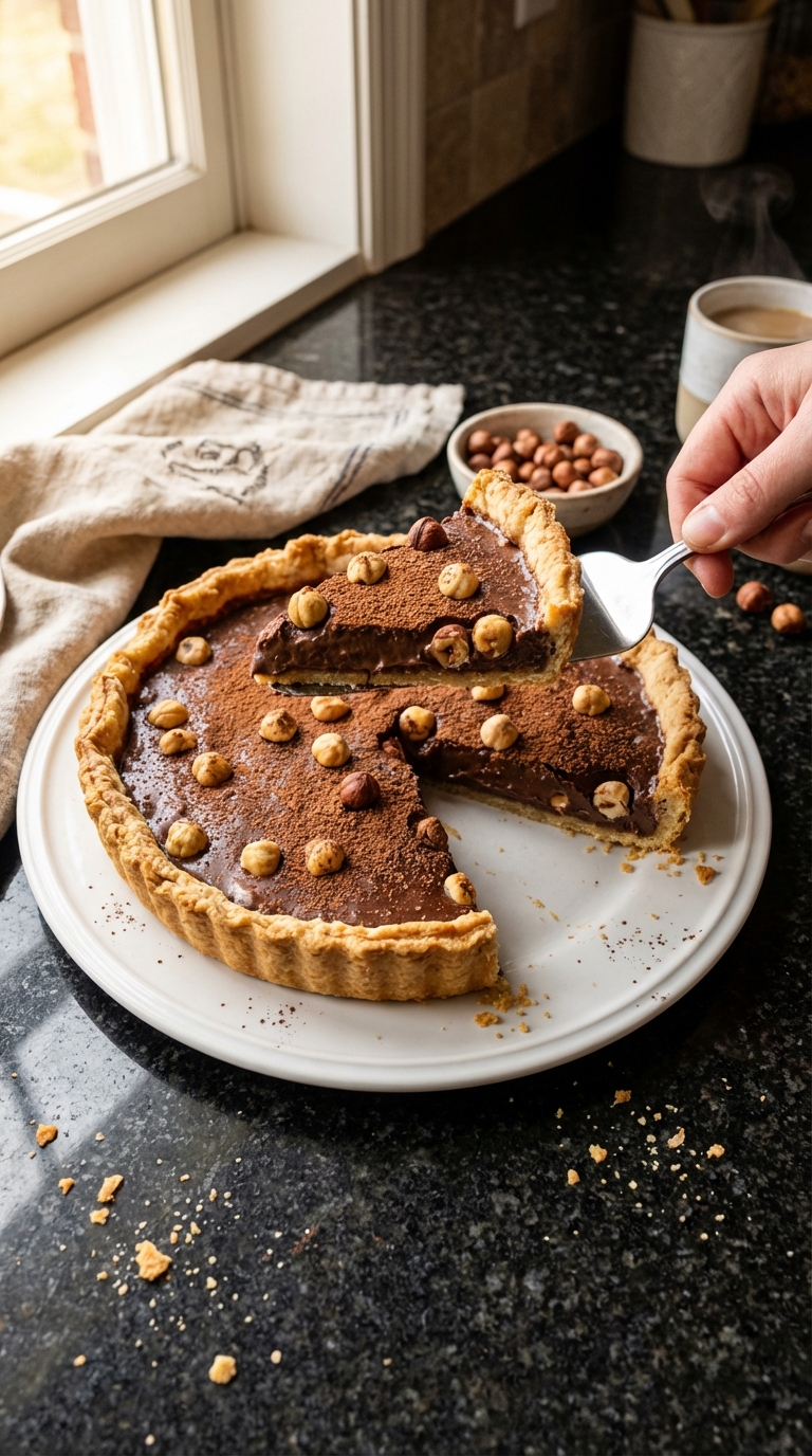 Crispy Chocolate Hazelnut Tart