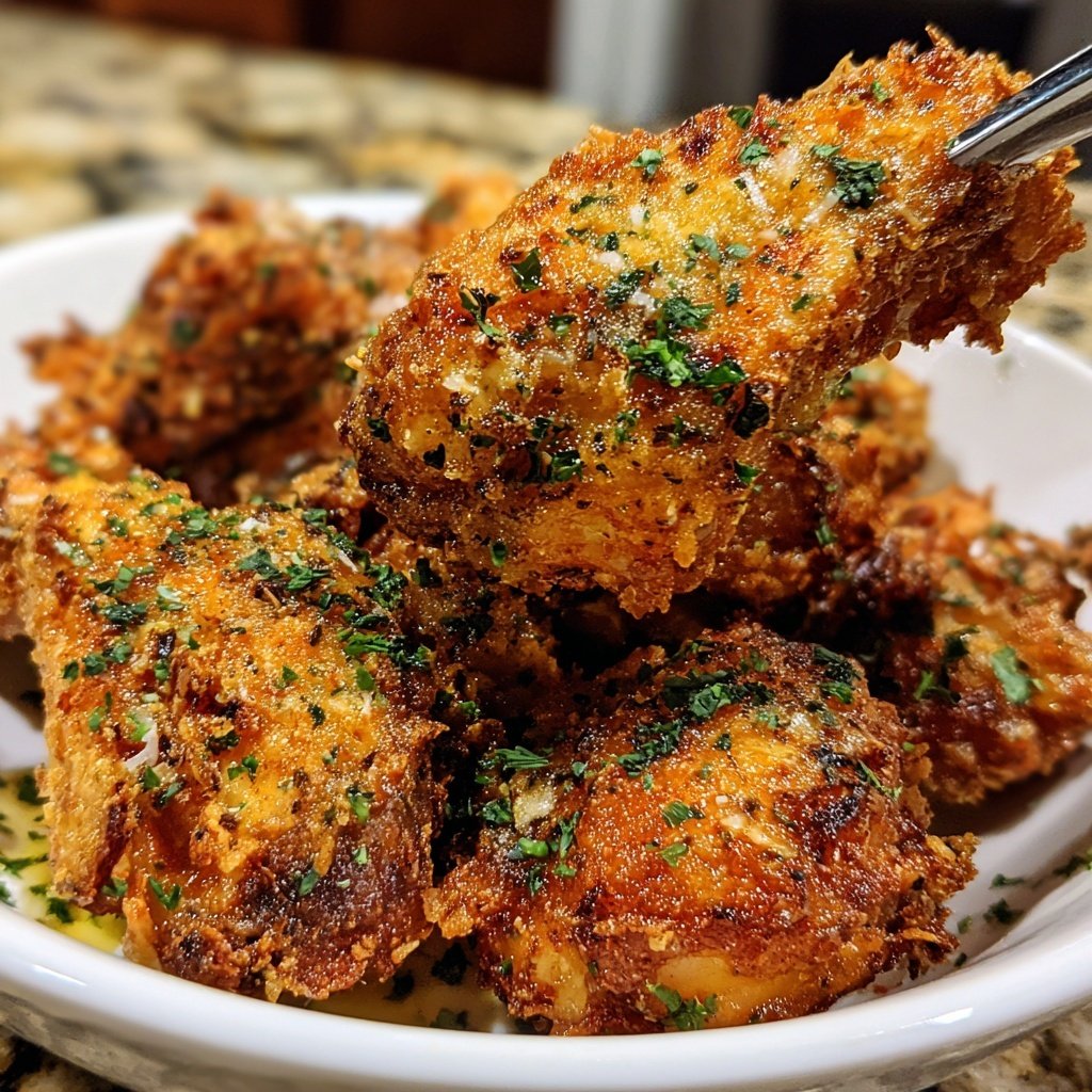 Crispy Parmesan Garlic Wings