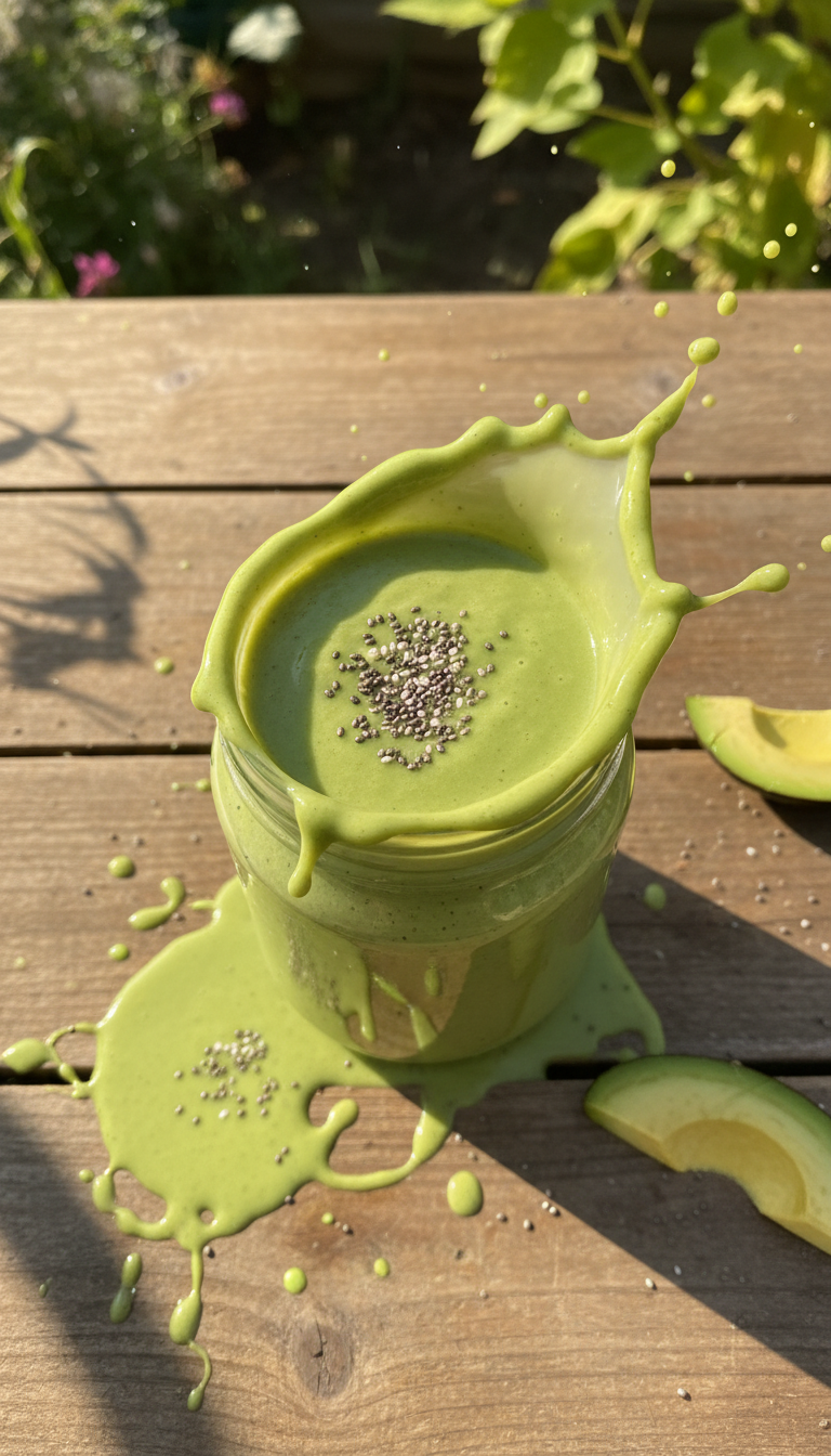 Creamy Avocado Smoothie Splash