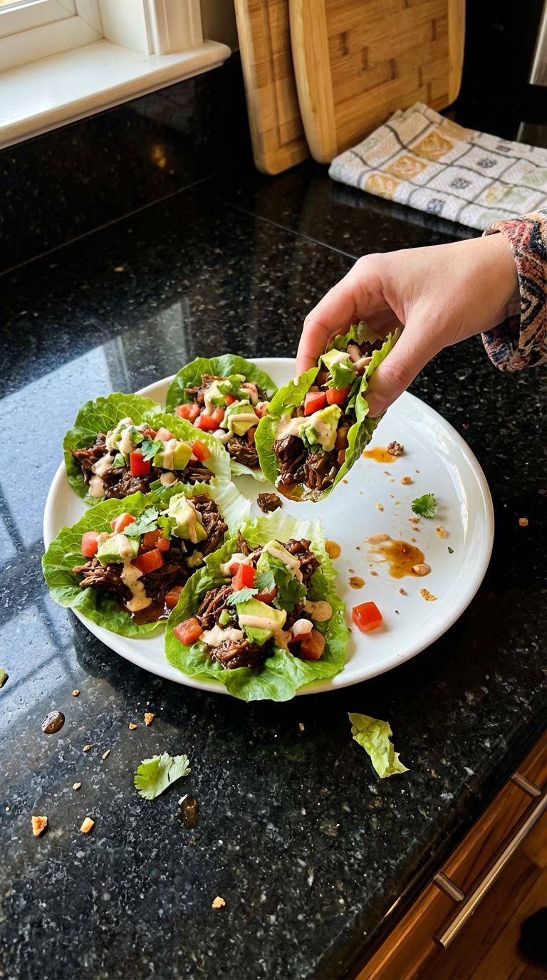 Zesty Chipotle Beef Lettuce Cups