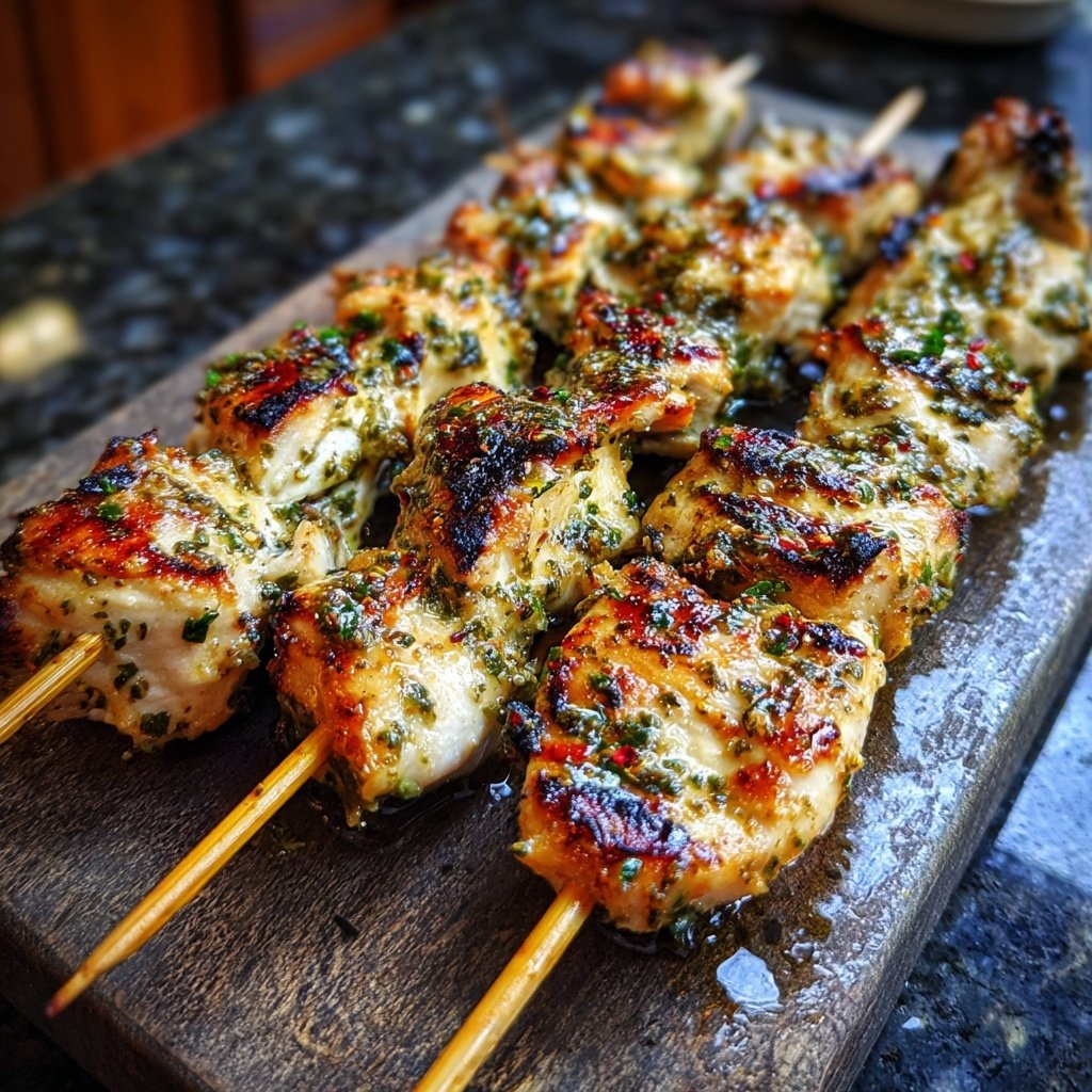 Savory Oregano Chicken Skewers