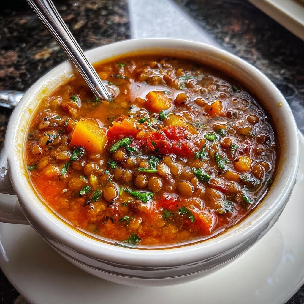 Italian Lentil Soup with Fresh Herbs