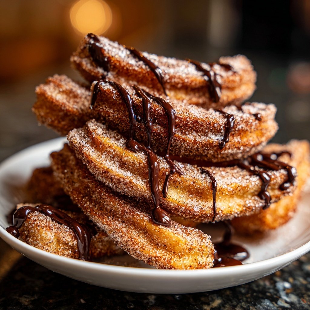 Christmas Tree Churros with Cinnamon