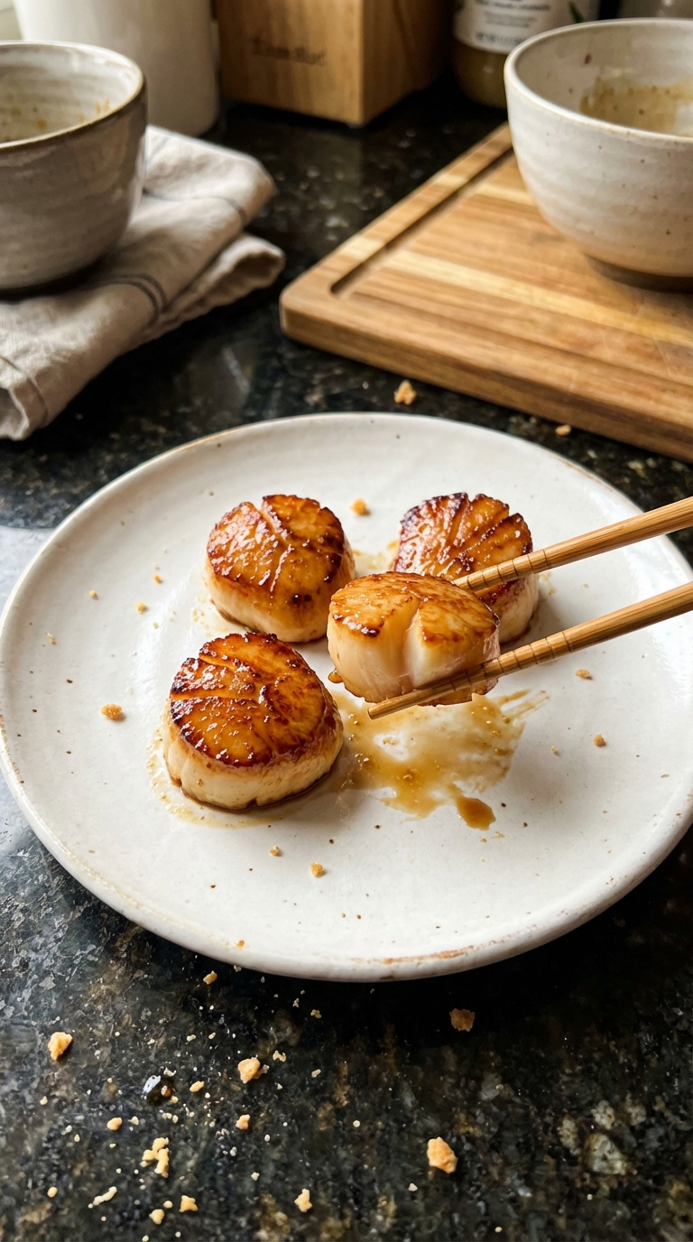 Miso Glazed Seared Scallops