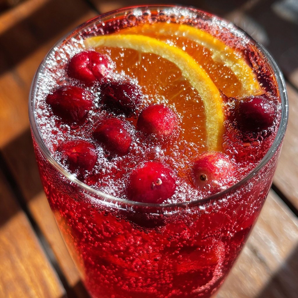 Spiced Cranberry Orange Fizz