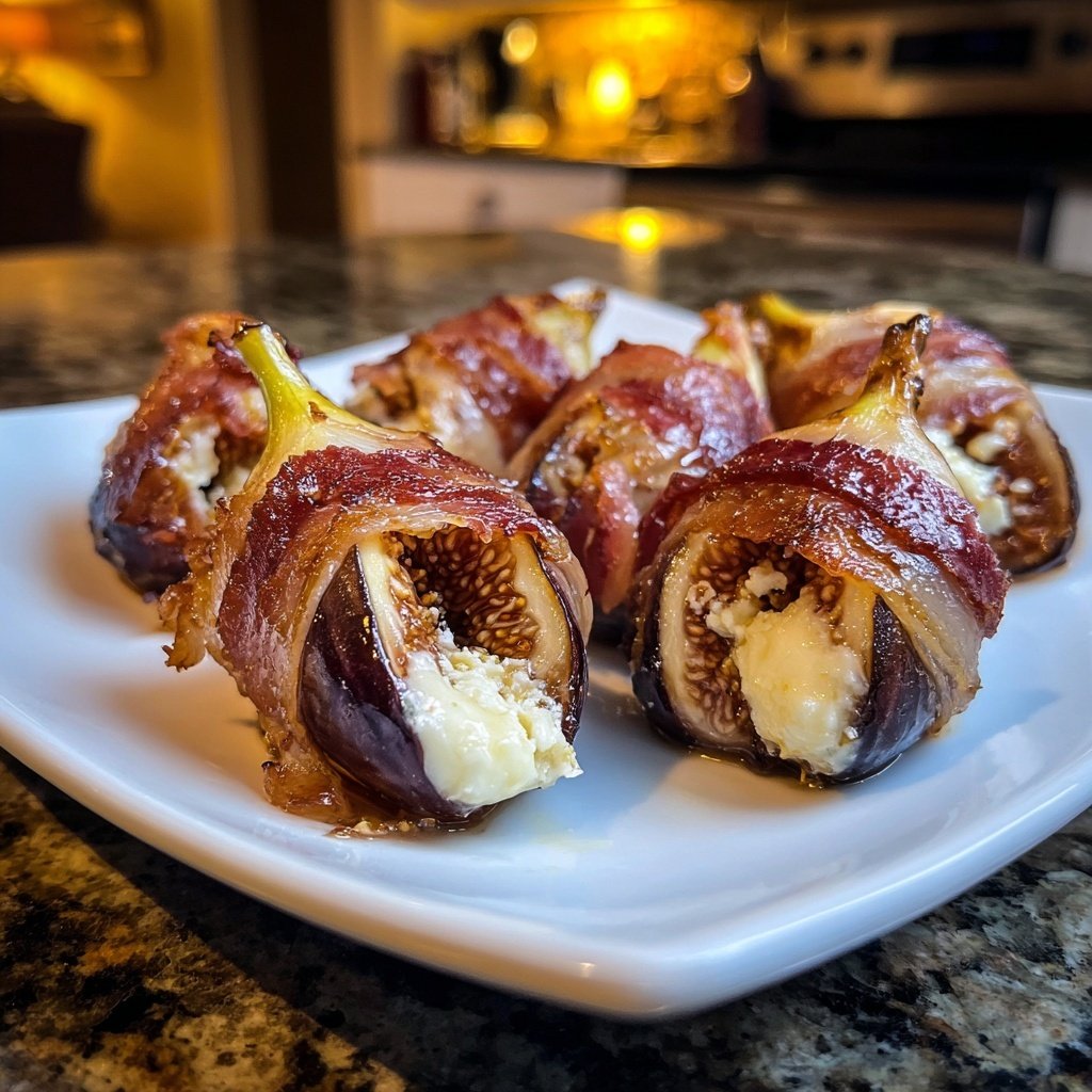 Prosciutto Wrapped Figs with Gorgonzola