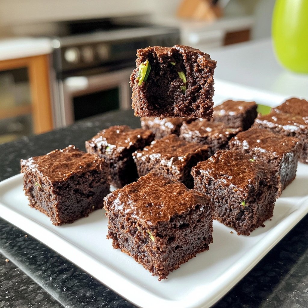 Zucchini Fudgy Brownie Bites
