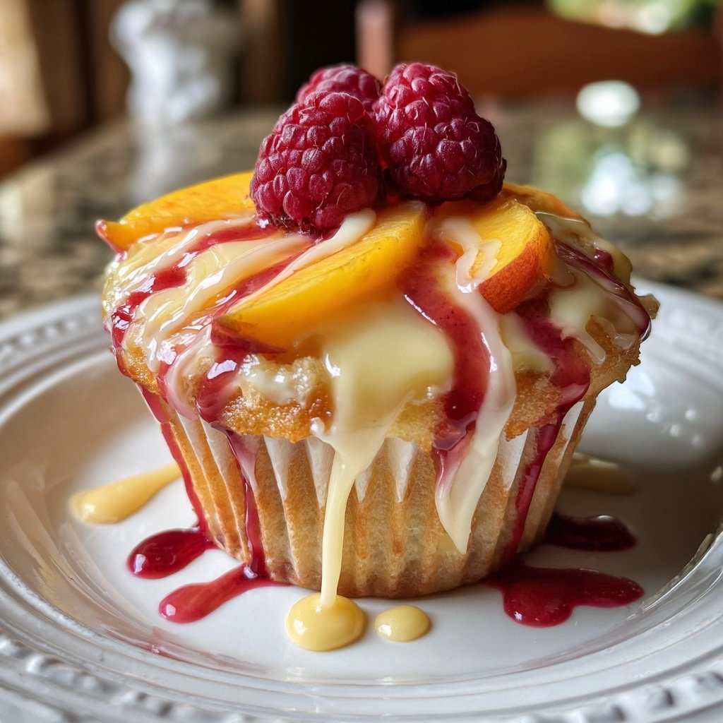 Peach Melba Cupcake Creation