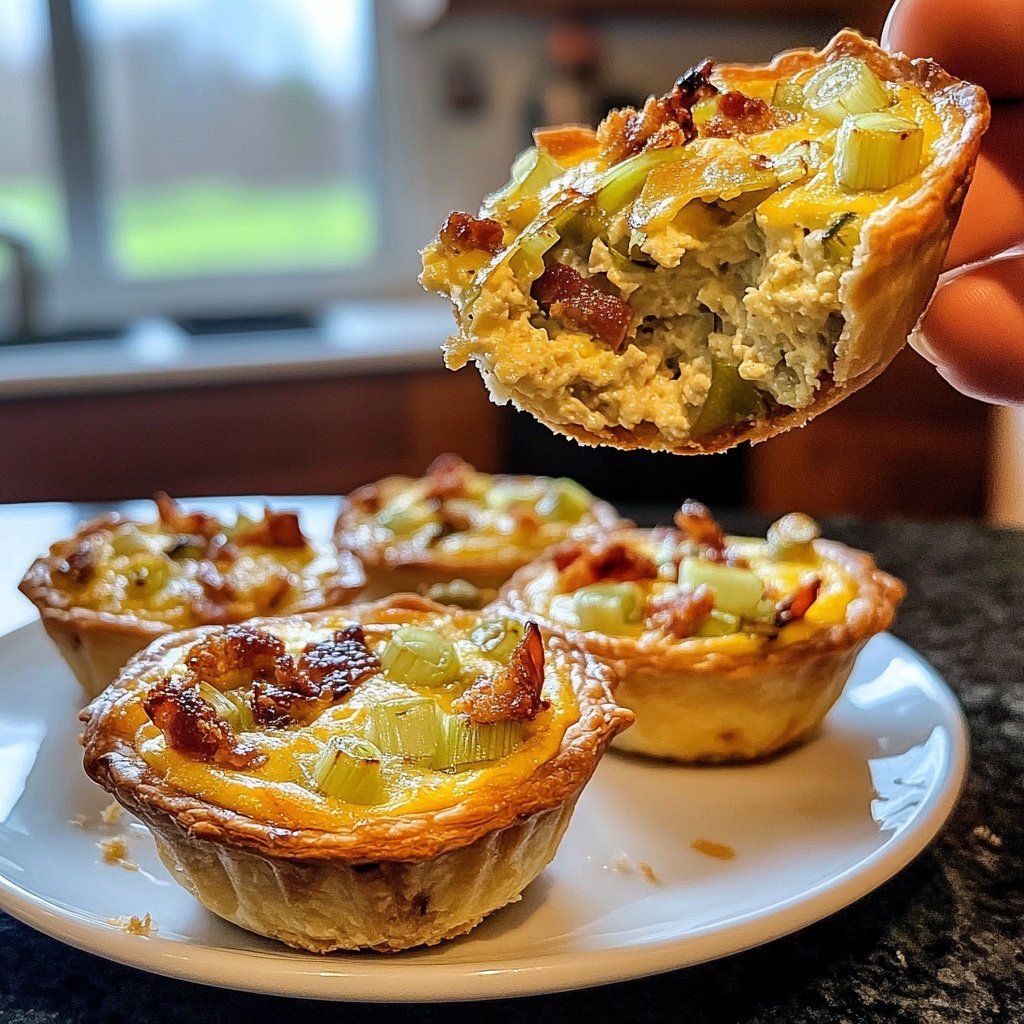 Mini Quiches with Leeks and Bacon