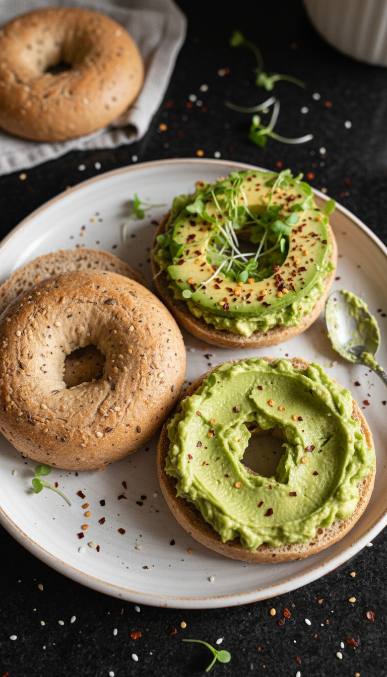 Avocado Smash Protein Bagels
