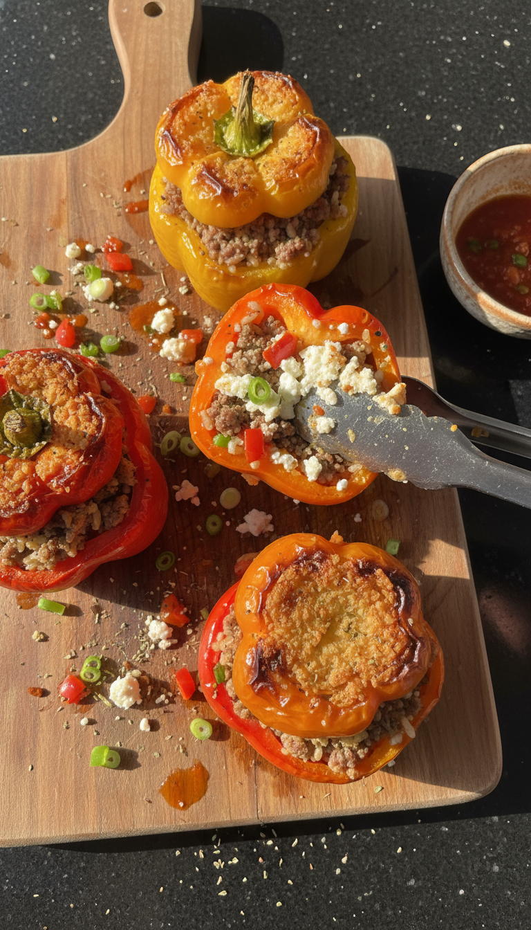 Stuffed Bell Peppers with Feta
