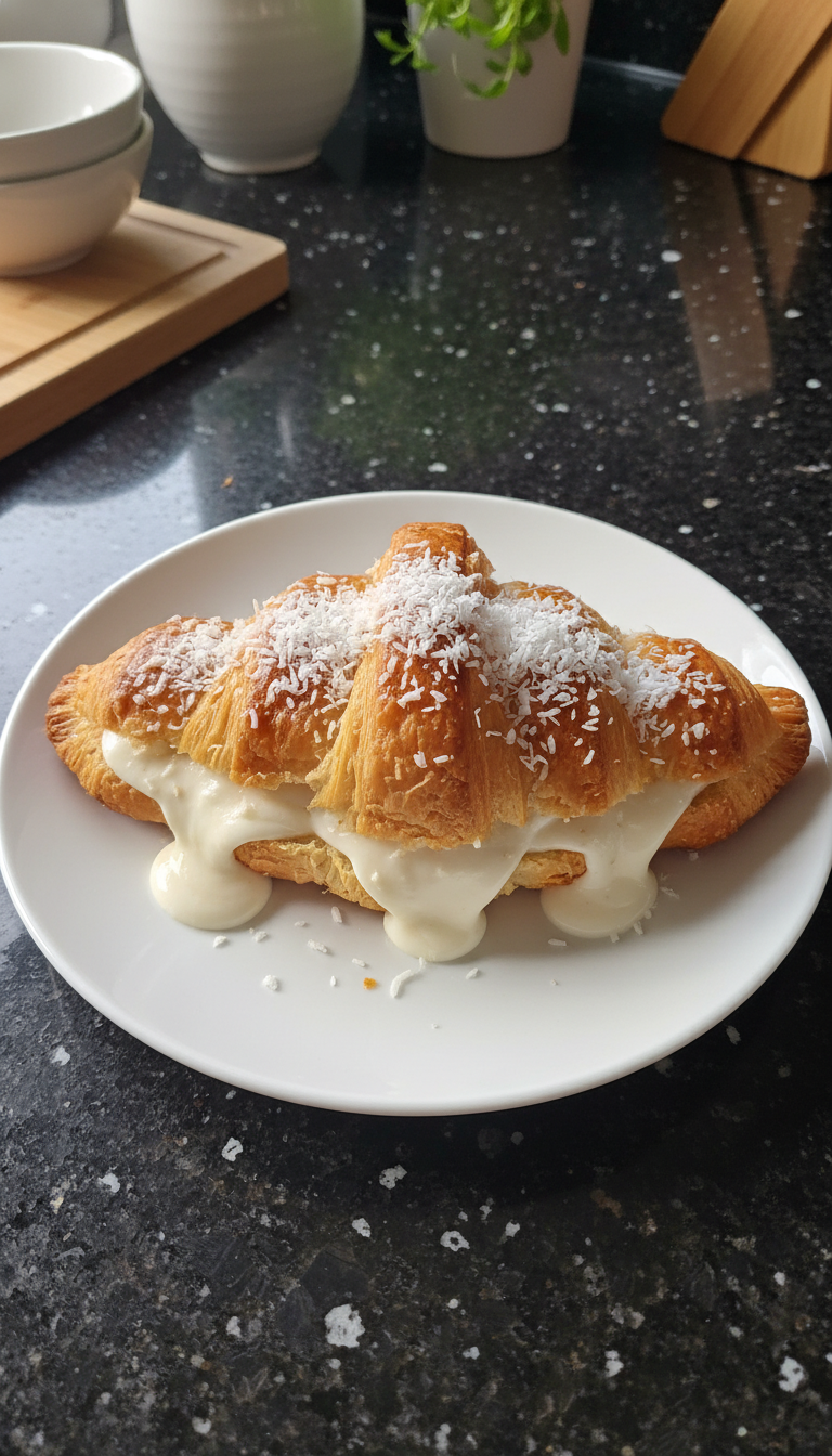 Coconut Cream Croissant Delight
