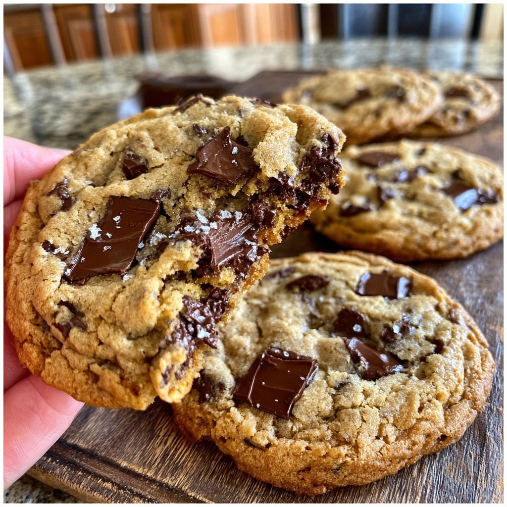 Brown Butter Sourdough Discard Chocolate Chip Cookies