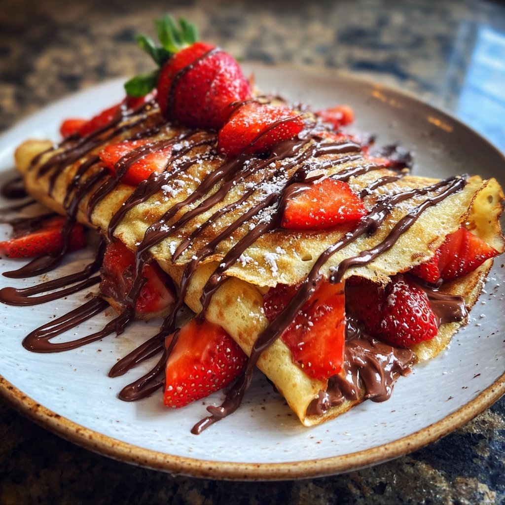 Strawberry Nutella Crêpes